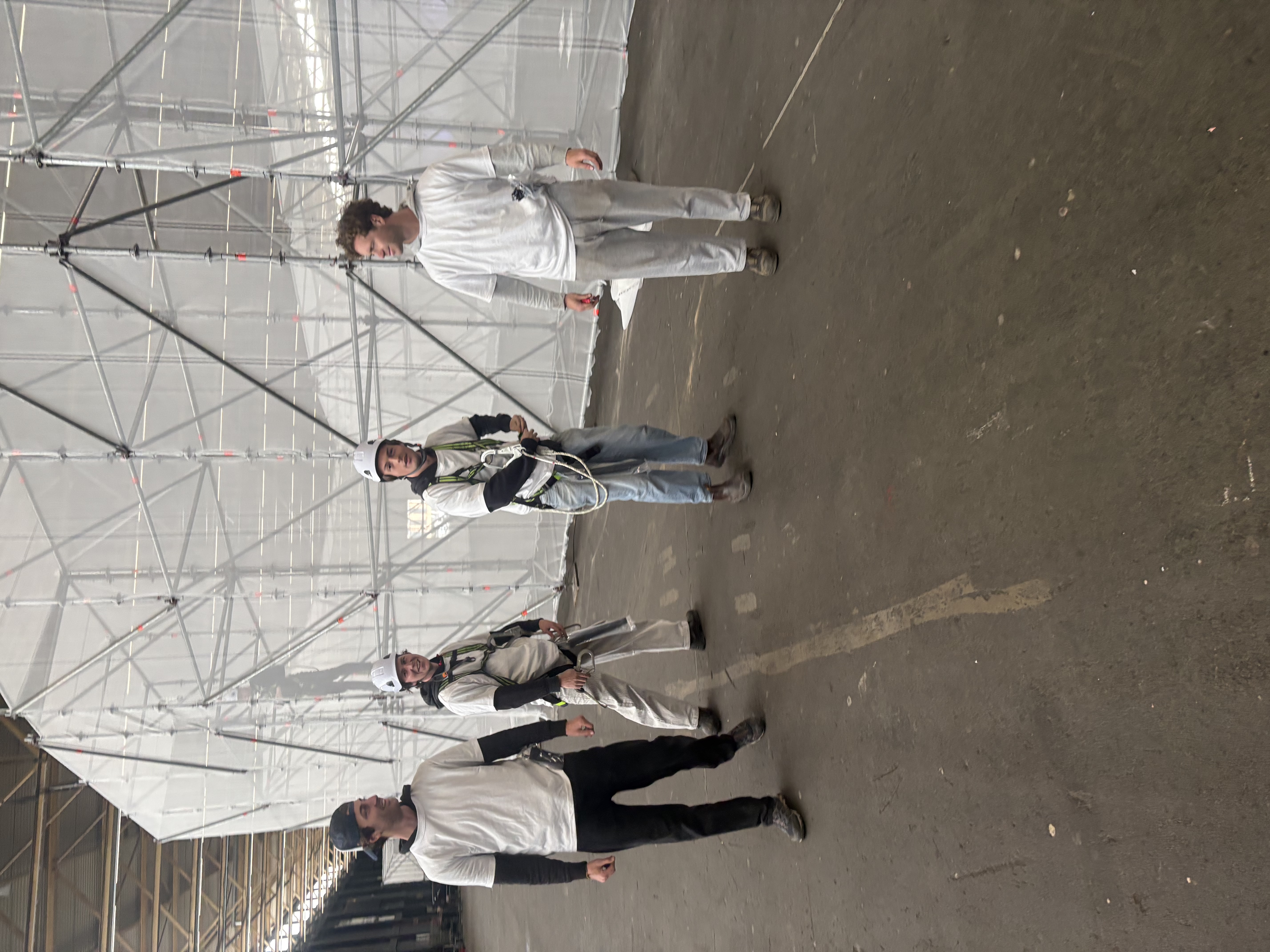 GT Services students working together during an event build-up